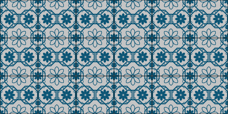 circular ties blue and white  modern rug - TenStickers