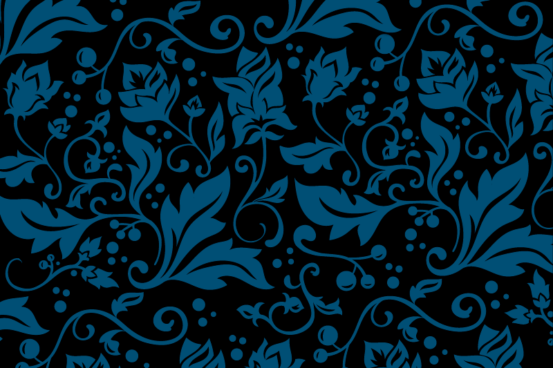 Black and Blue Vinyl rug for home office - TenStickers
