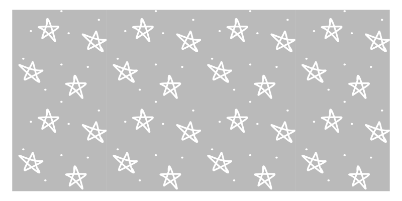 White starts with gray background kids rug - TenStickers