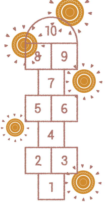 Hopscotch Playground gaming vinyl rug - TenStickers