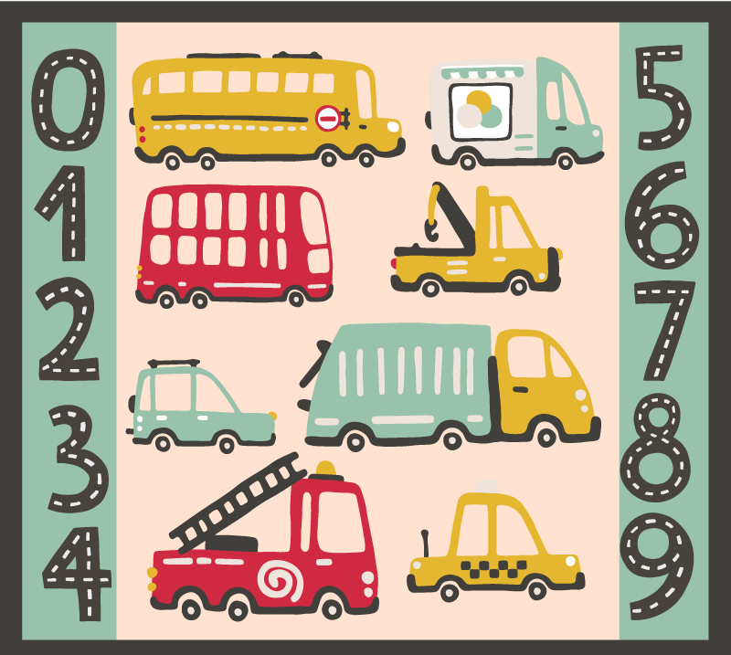 Vehicular Fun kids vinyl rug - TenStickers