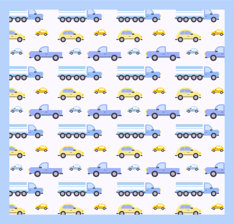 Playful Traffic Theme kids vinyl rug - TenStickers