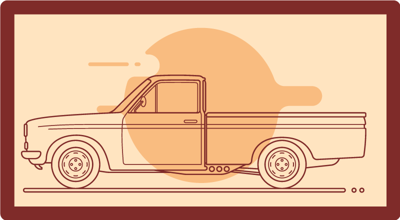 Toy Vehicle Illustration kids vinyl rug - TenStickers