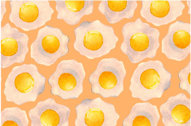 Sunny-Side Up kitchen vinyl rug - TenStickers