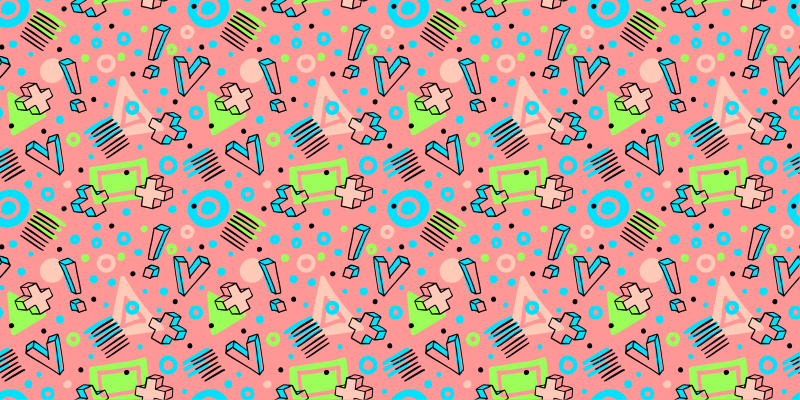 Playful Geometrics vinyl rug - TenStickers