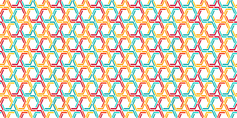 Colourful Hexagon Pattern geometric vinyl rugs - TenStickers