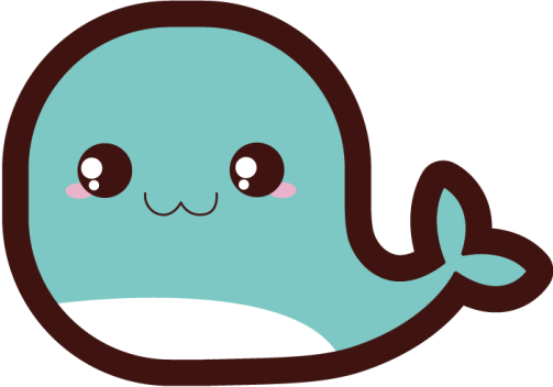 Anime whale animal vinyl rug - TenStickers