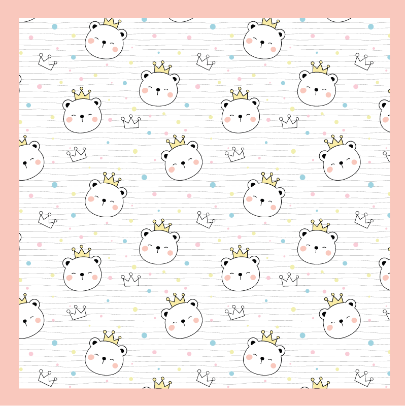 Crowned Animal Characters vinyl rug - TenStickers