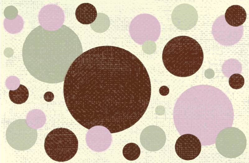 Circular Dots Pattern geometric vinyl rug - TenStickers