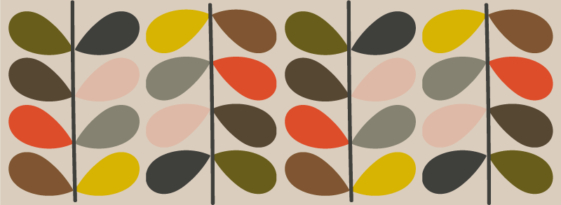 Orla Kiely pattern modern rug - TenStickers