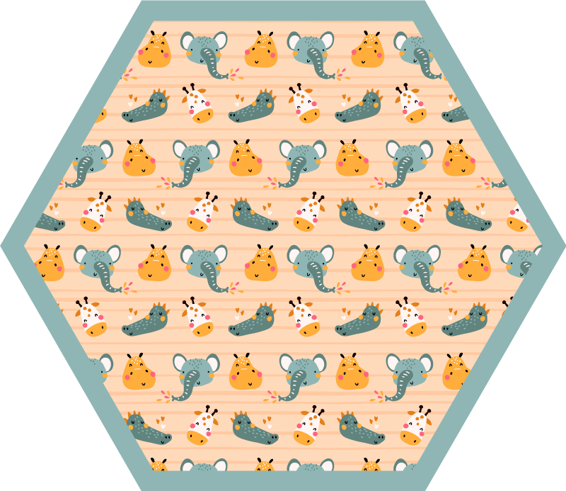 Safari Animal Patterns vinyl rug - TenStickers