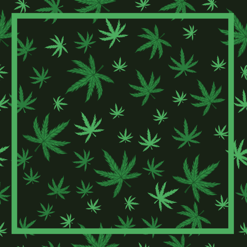 Cannabis Leaf Pattern animal vinyl rug - TenStickers