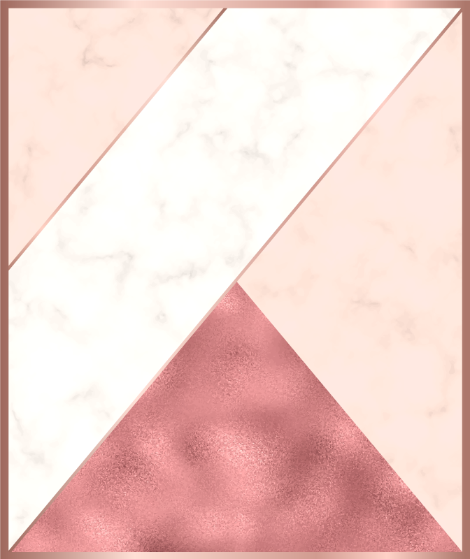 Triangular marble bedroom vinyl rug - TenStickers