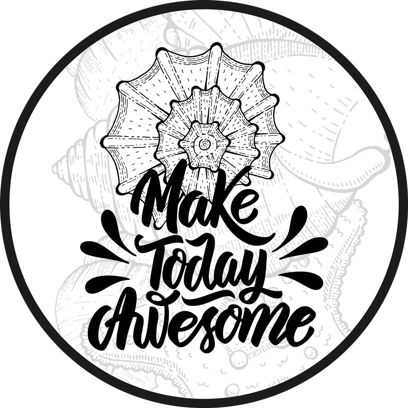 Make Today Awesome custom vinyl rug - TenStickers