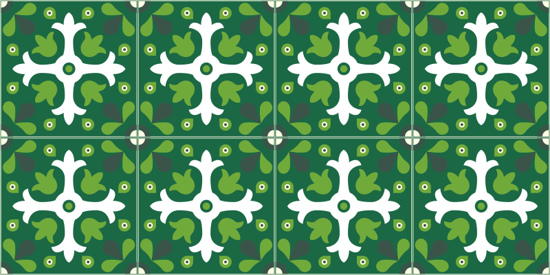 Emerald  tile vinyl carpet - TenStickers