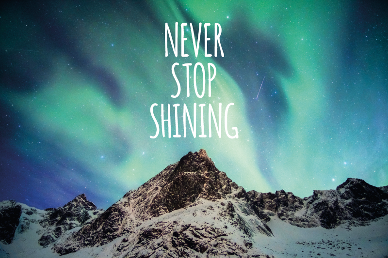Never stop shining custom vinyl rug - TenStickers