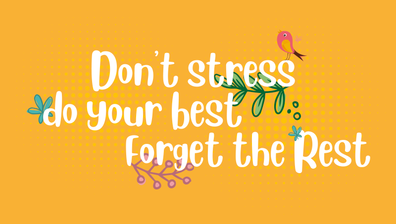 Don't stress do your best custom vinyl rug - TenStickers