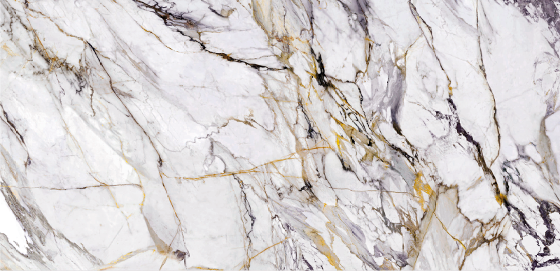 Marble vinyl rug with elegant grey veining - TenStickers