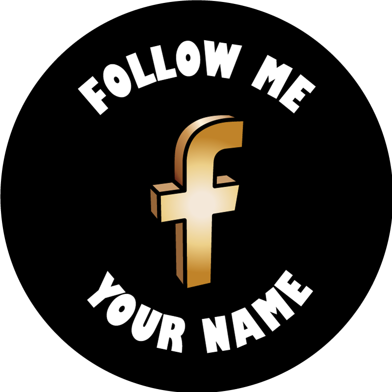 Personalised follow me Facebook vinyl rug - TenStickers