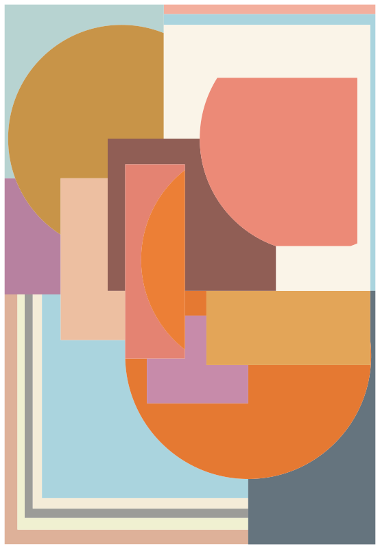 Striking Forms geometric vinyl rug - TenStickers