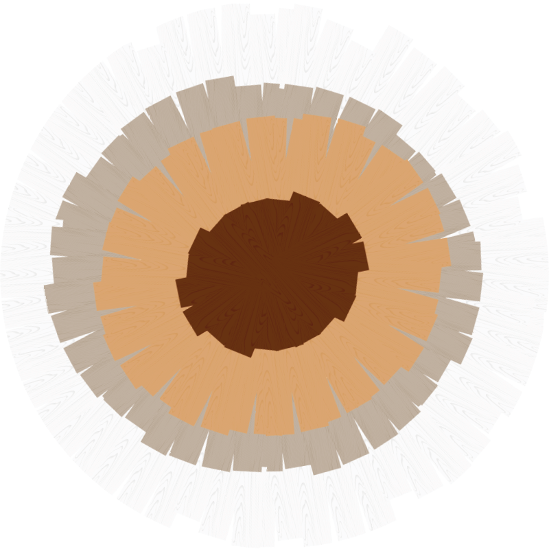 Circular trunk design wood vinyl rug - TenStickers