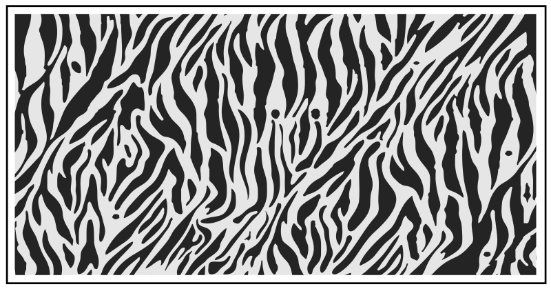 Black and White Zebra animal print vinyl rug - TenStickers