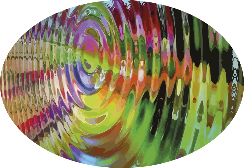 Colorful ripple pattern vinyl rug - TenStickers