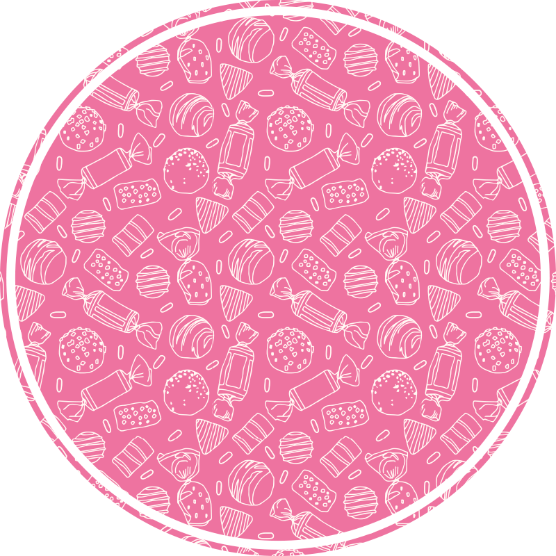 Cadny pink pattern vinyl rug - TenStickers