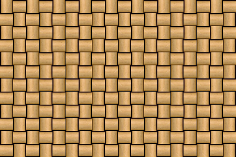 Brown tile pattern wood vinyl rug - TenStickers