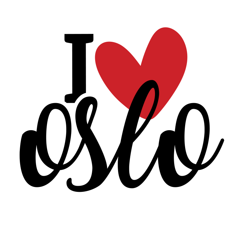 Heartfelt Oslo Love custom vinyl rug - TenStickers