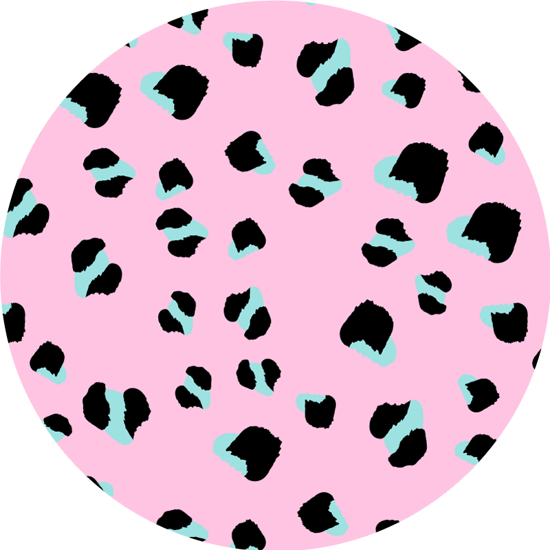 Pink Leopard Spots animal print vinyl rug - TenStickers