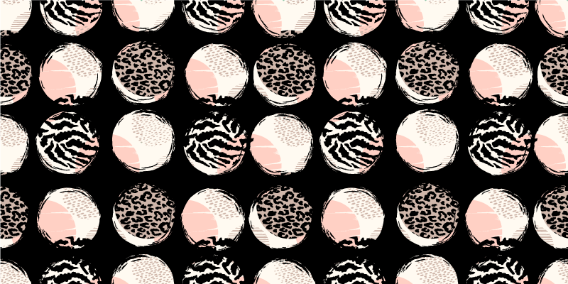 Bold Circle Patterns animal print vinyl rug - TenStickers