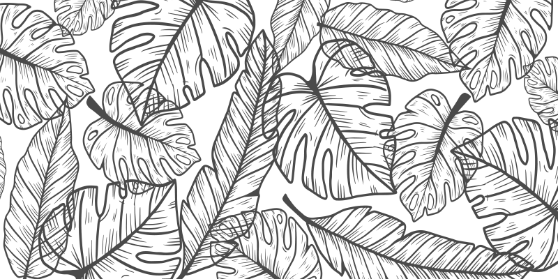 Leafy Jungle Theme nursery vinyl rug - TenStickers