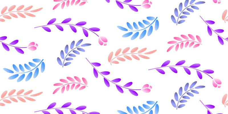 Botanical Leaf Element flower vinyl rug - TenStickers