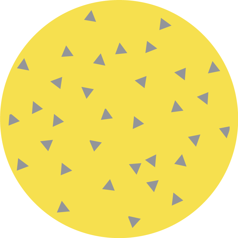 Yellow triangle design geometric vinyl rug - TenStickers