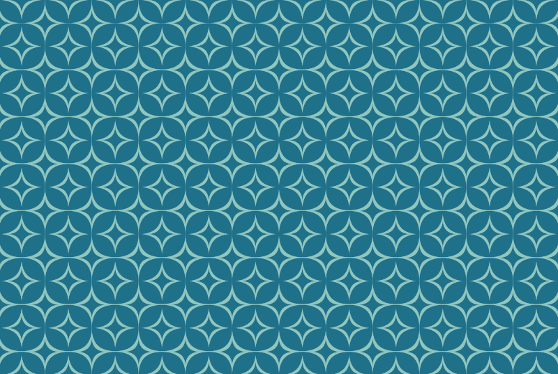 70s Turquoise vintage rug - TenStickers