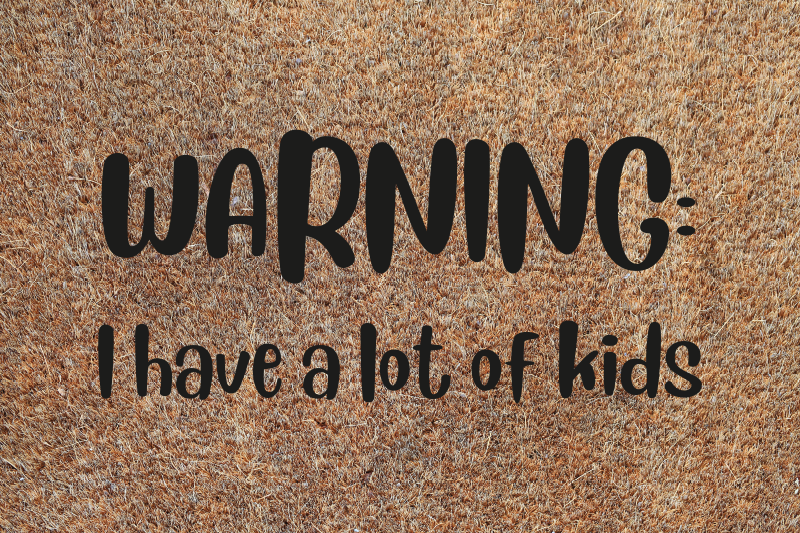 Warning, I have a lot of kids custom rug - TenStickers