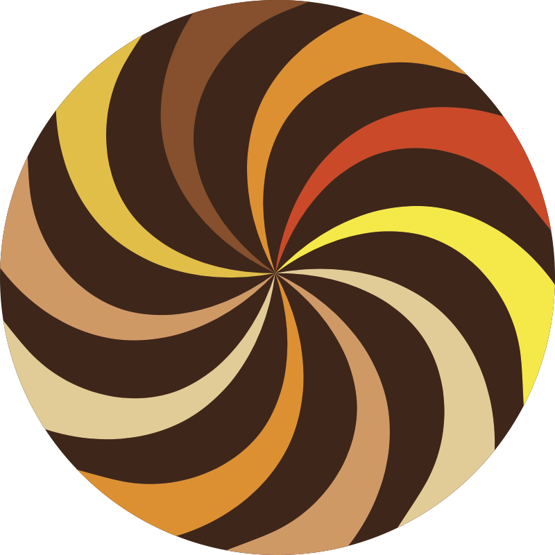 Spiral Color Burst stripes vinyl rug - TenStickers