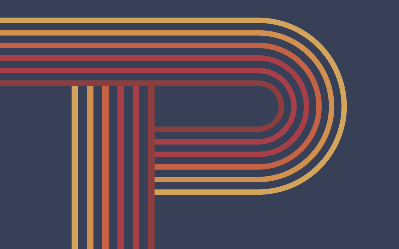 70s pop rainbow curve vintage rug - TenStickers