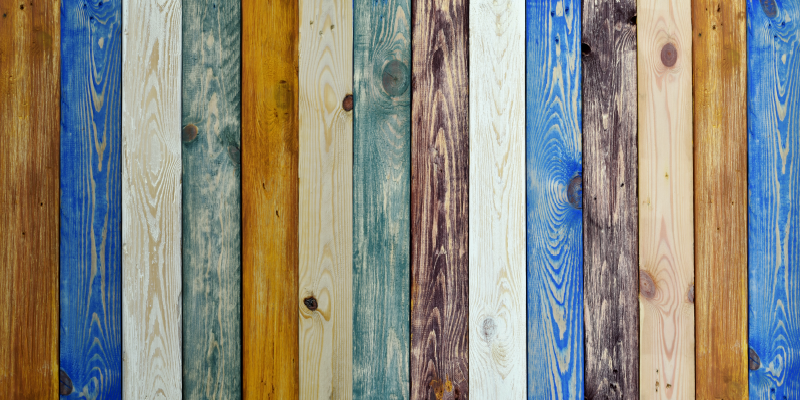 Colorful Planks wood vinyl rug - TenStickers