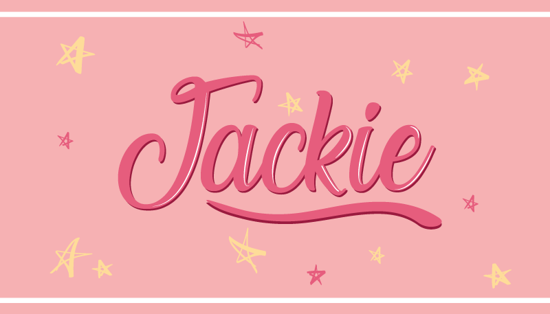 Pink name with stars teenager vinyl rug - TenStickers