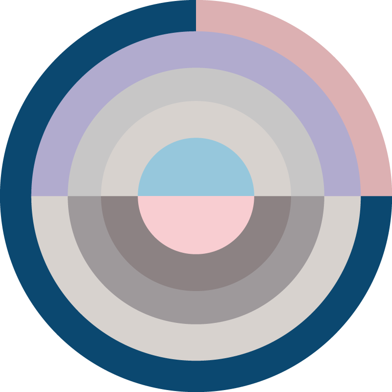 Blue nordic dartboard nordic vinyl rug - TenStickers