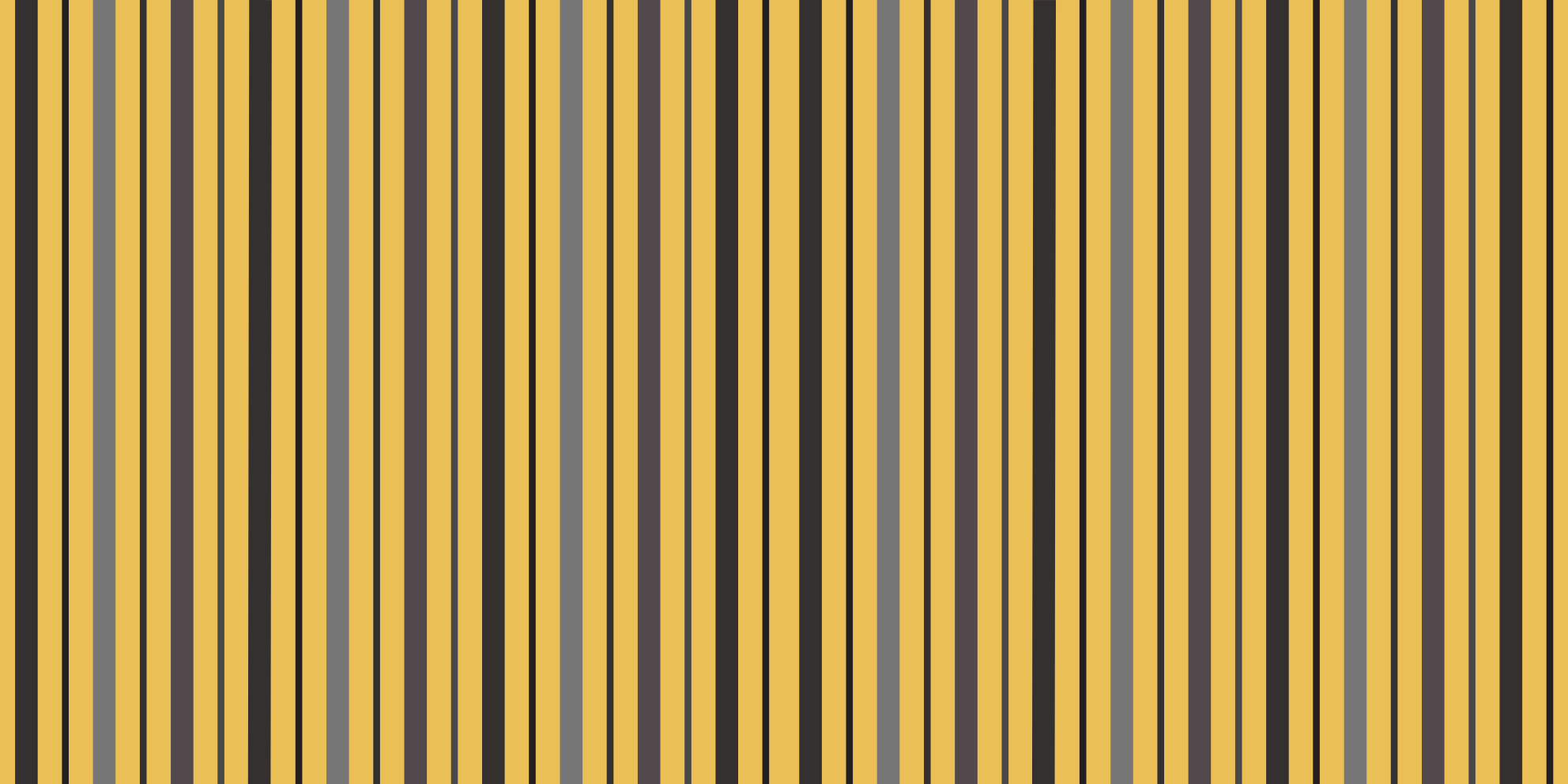 Vertical yellow pattern stripes vinyl rug - TenStickers
