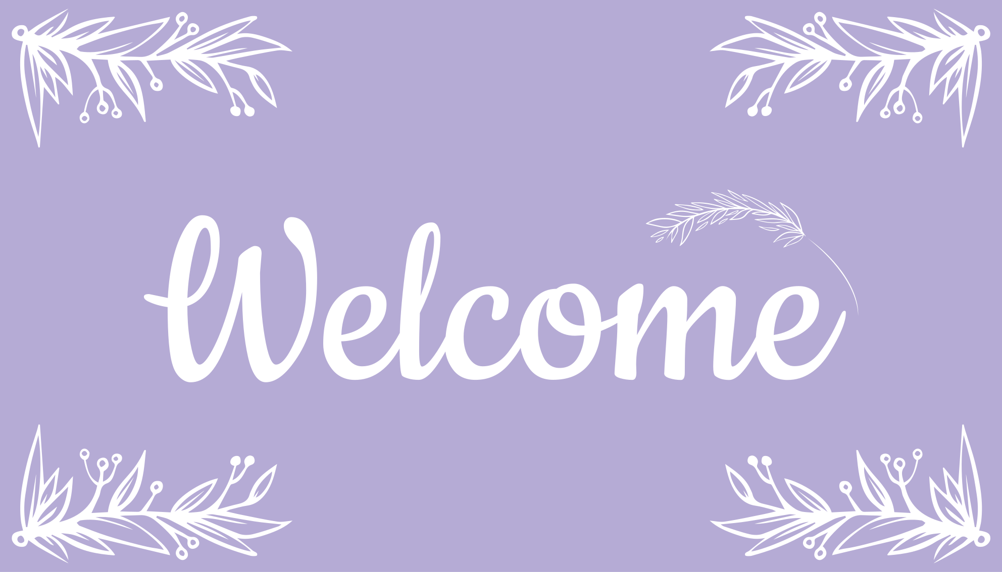 elegant floral welcome entrance hall tiles - TenStickers