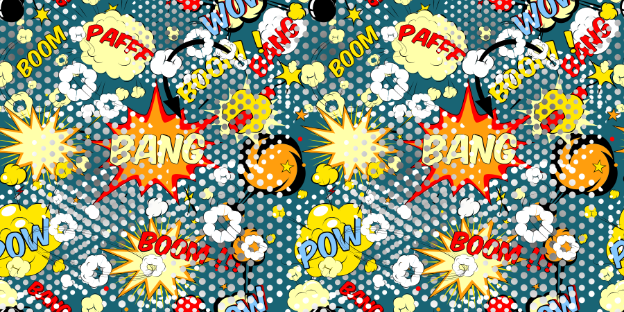 Comic book explosion pattern bedroom rug - TenStickers