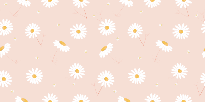 Nordic daisy flowers floral rug - TenStickers