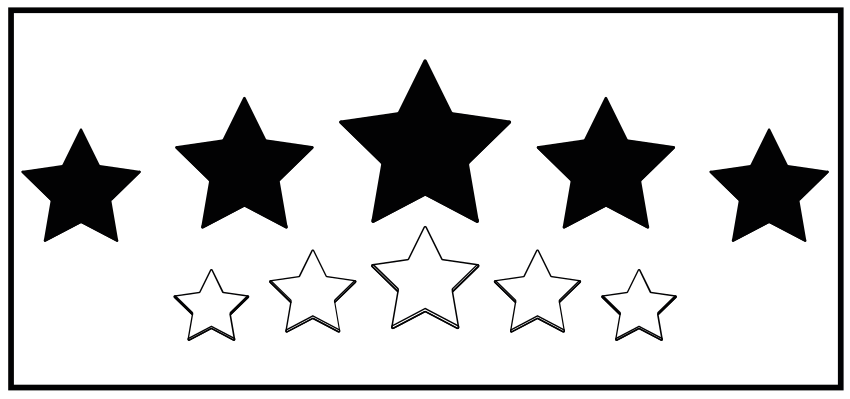 White and black motif star vinyl rug - TenStickers