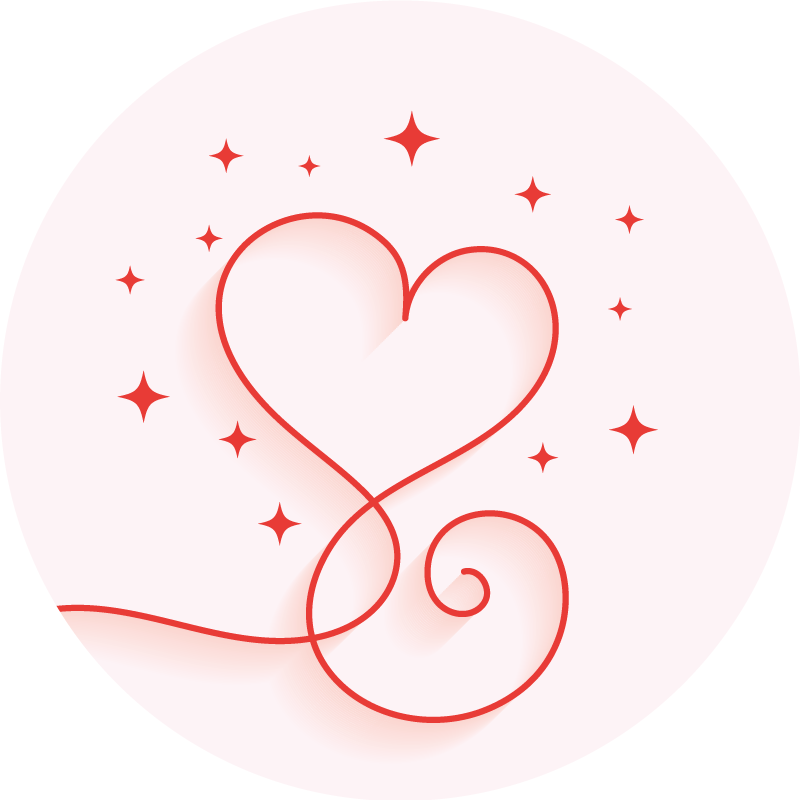 Heart Swirl Pattern bedroom vinyl rug - TenStickers