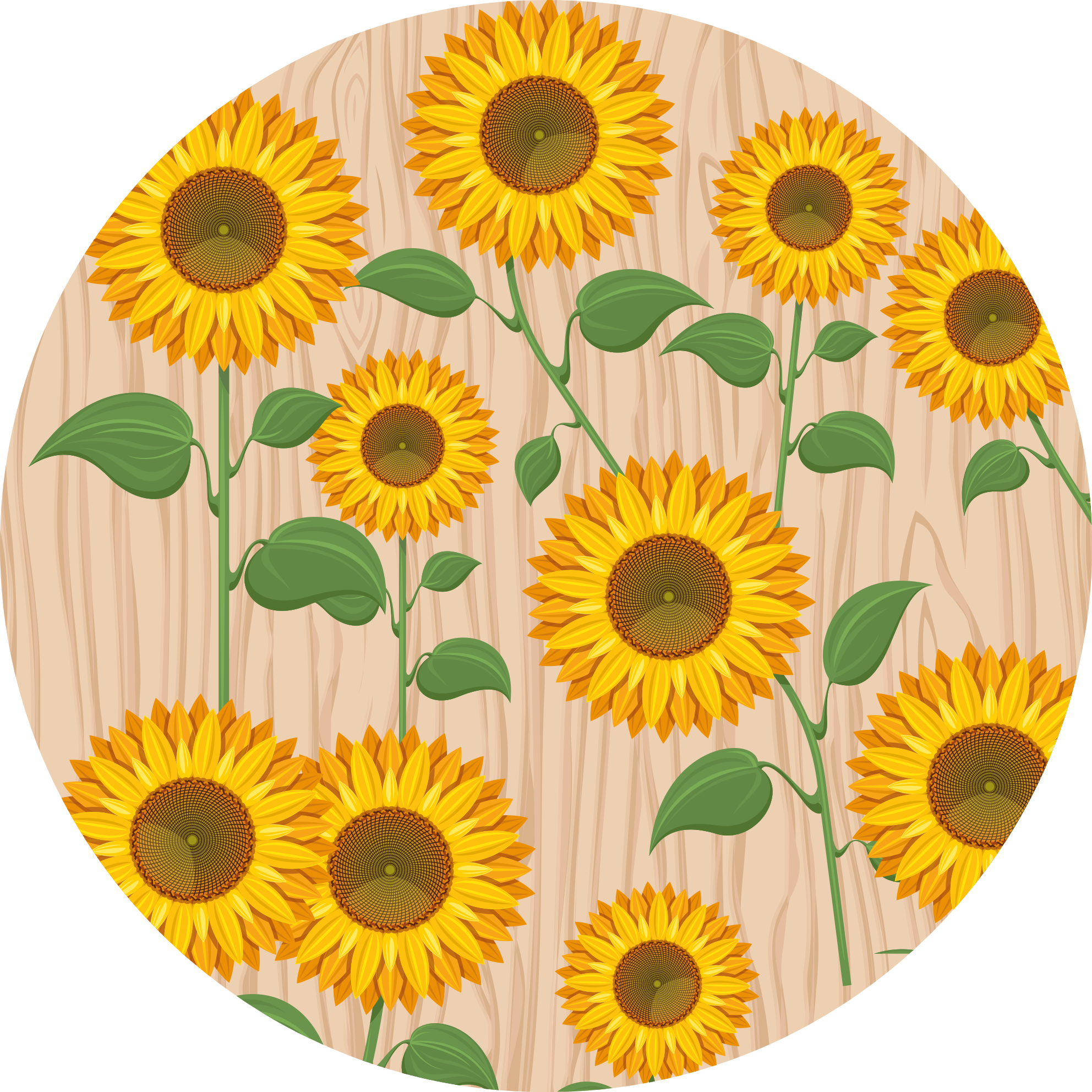 Sunflower bouquet flower vinyl rug - TenStickers