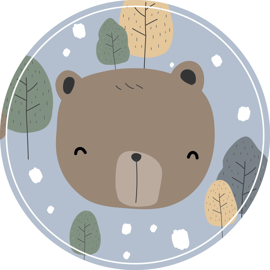 Portrait of a bear  animal rug - TenStickers